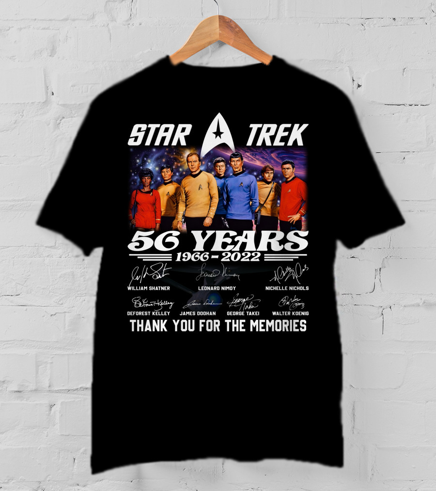 Star Trek Original Series Crew Enterprise Spaceship Image T-Shirt
