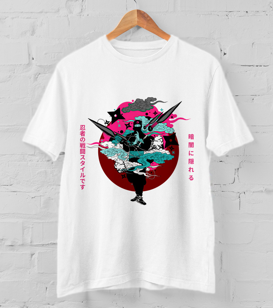 Ninja Japan Hidden In The Dark Combat T-Shirt