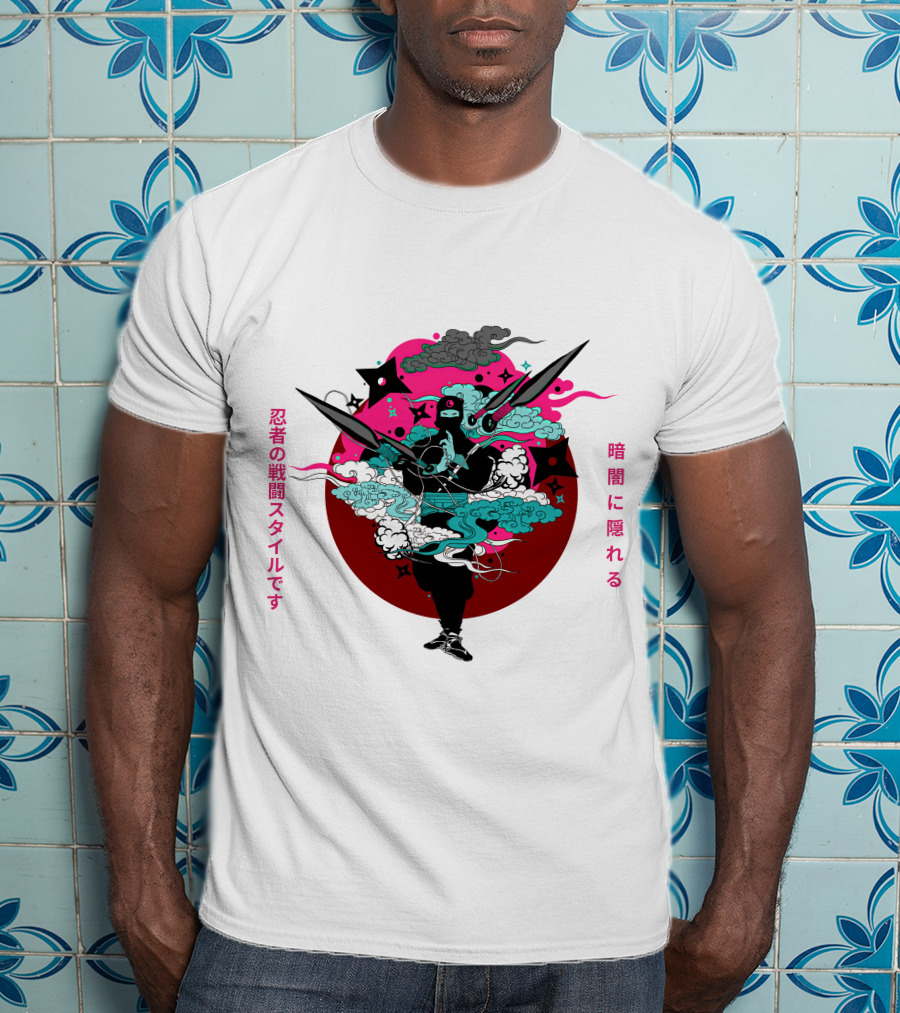 Ninja Japan Hidden In The Dark Combat T-Shirt