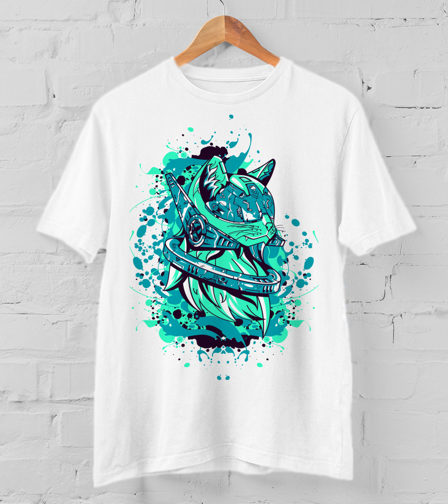 Future Cat Cybernetic Space Explorer T-Shirt