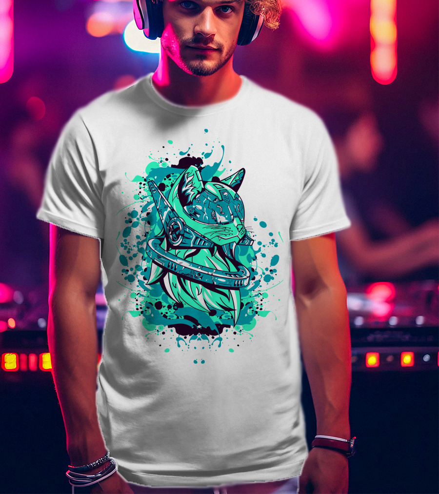 Future Cat Cybernetic Space Explorer T-Shirt