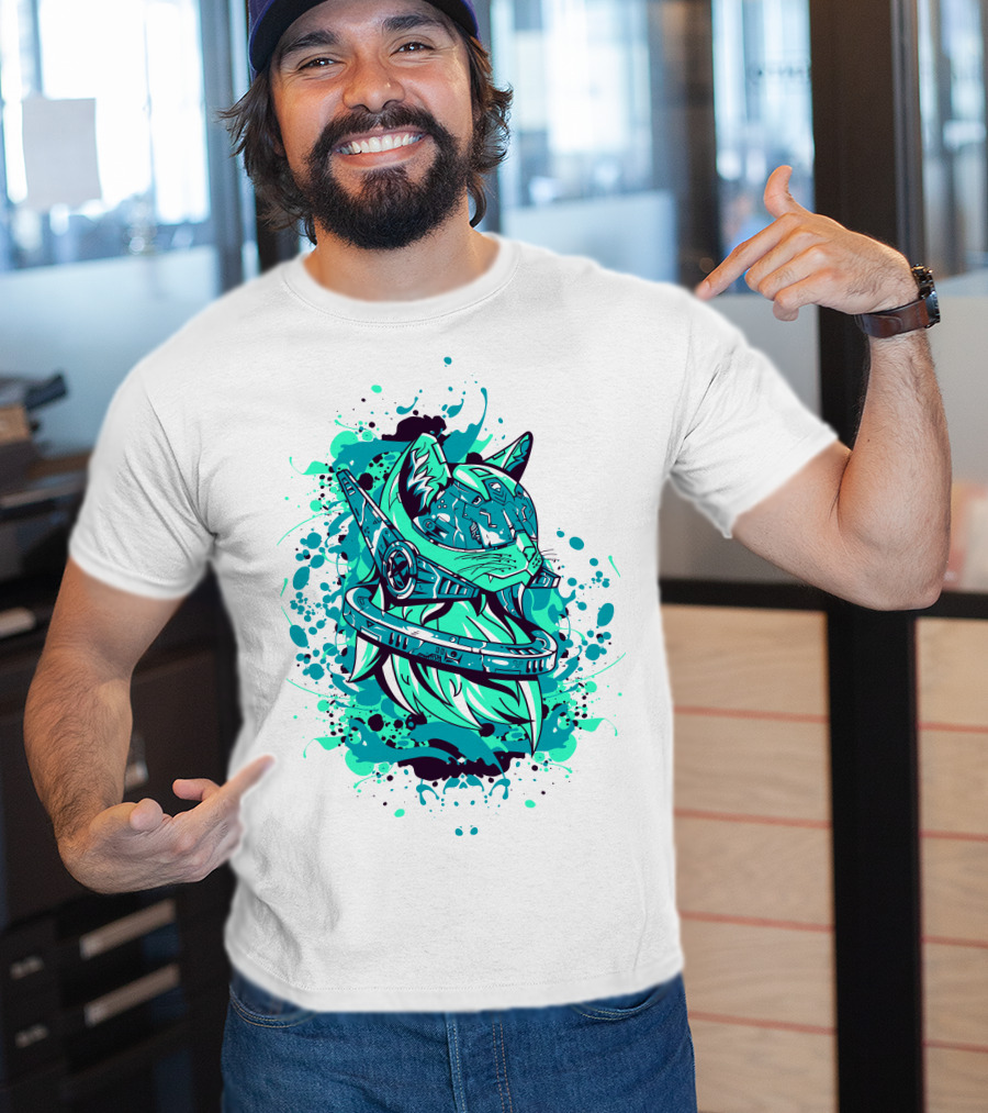 Future Cat Cybernetic Space Explorer T-Shirt