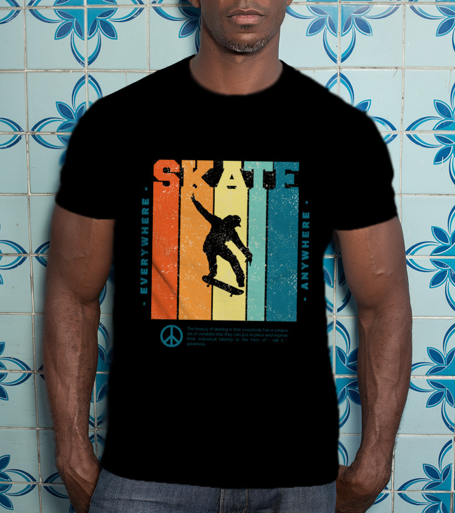 SKATE Everywhere Anywhere Peace T-Shirt