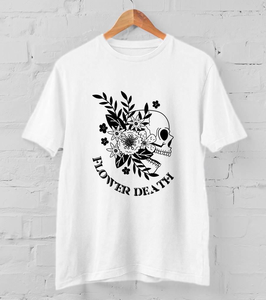 Flower Death Skull Botanical T-Shirt