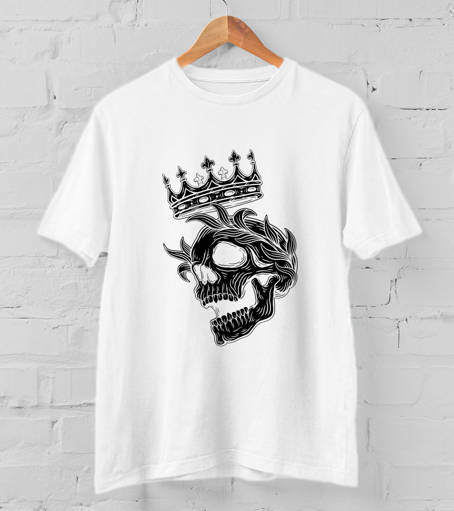 King Skull Crowned With Gothic Royalty T-Shirt