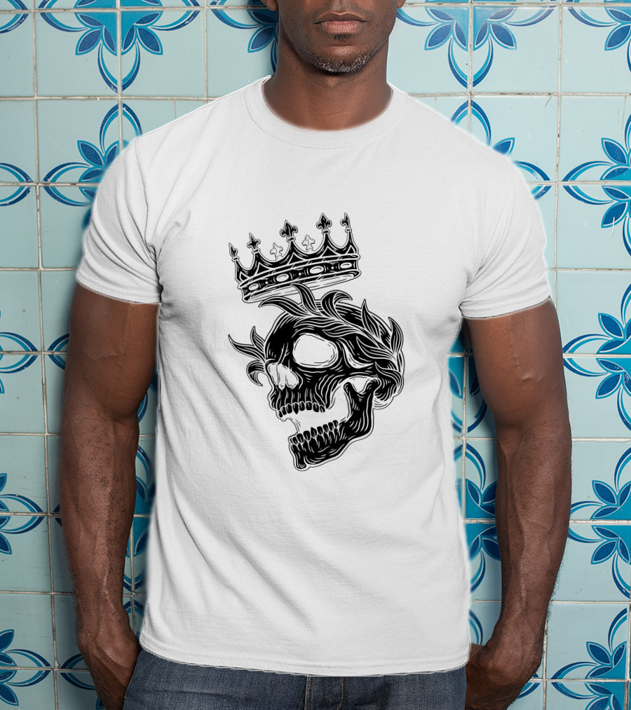 King Skull Crowned With Gothic Royalty T-Shirt