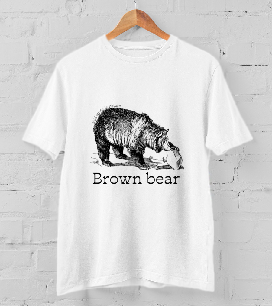 Wild World In Nature Brown Bear T-Shirt