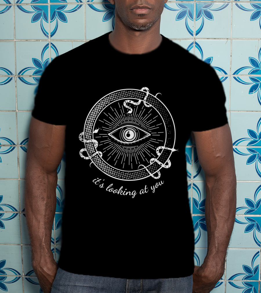 It's Looking At You Eye In Ouroboros Snake Circle T-Shirt
