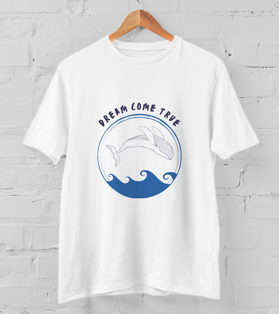 Dream Come True Whale Ocean Waves T-Shirt