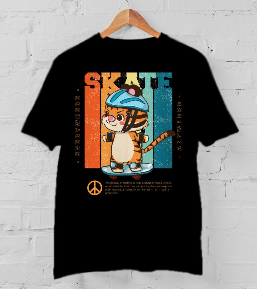 SKATE Everywhere Anywhere Tiger T-Shirt