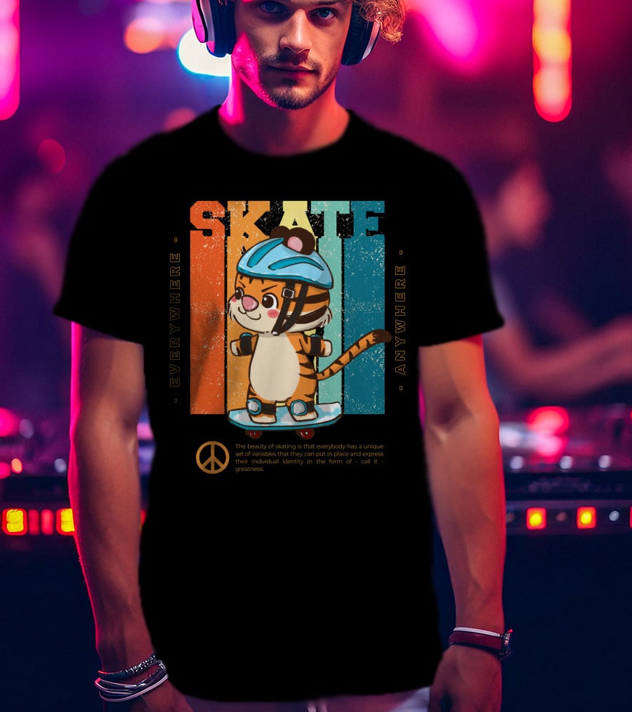 SKATE Everywhere Anywhere Tiger T-Shirt
