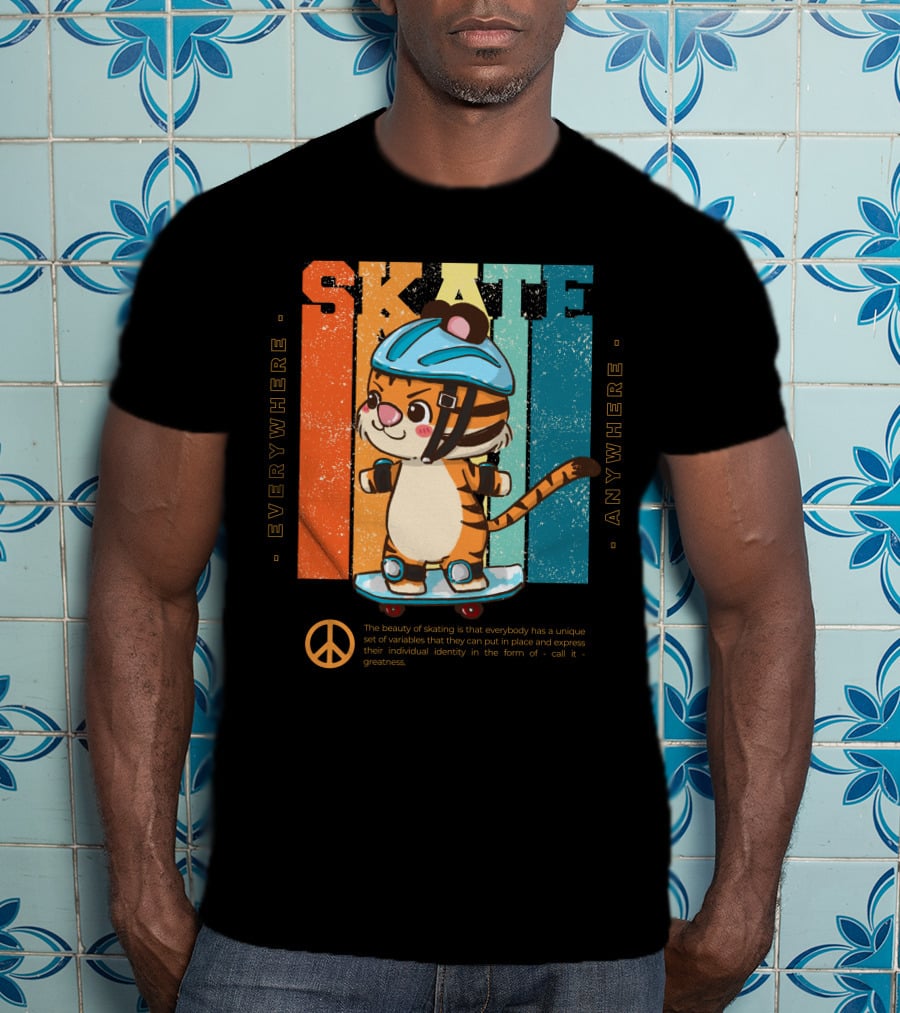 SKATE Everywhere Anywhere Tiger T-Shirt