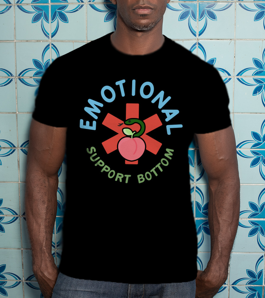 EMOTIONAL SUPPORT BOTTOM Snake Peach T-Shirt