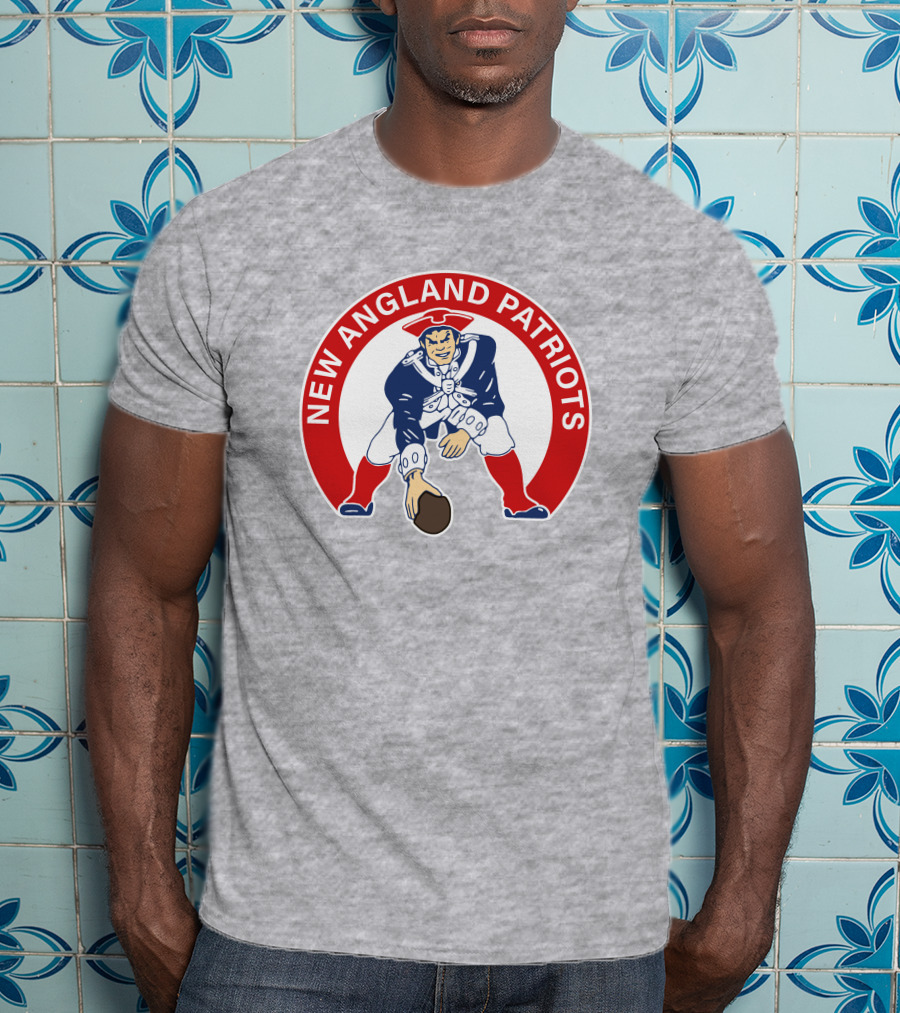 New England Patriots Classic Logo Print T-Shirt