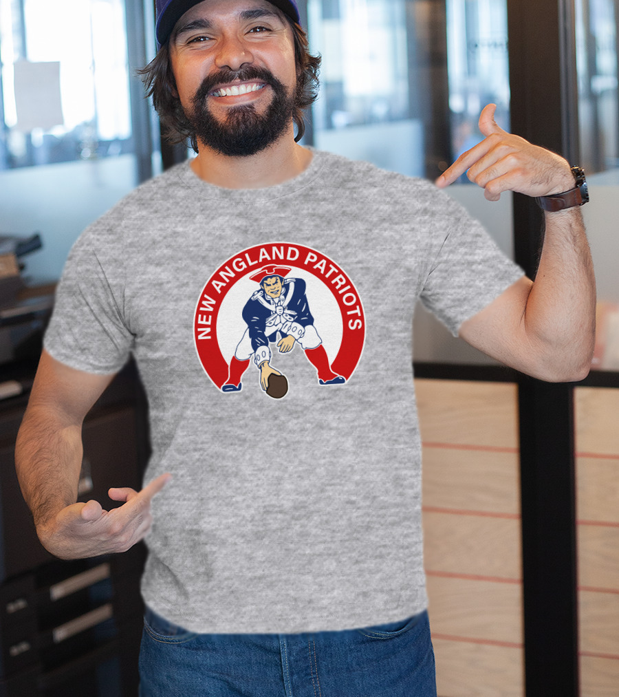 New England Patriots Classic Logo Print T-Shirt