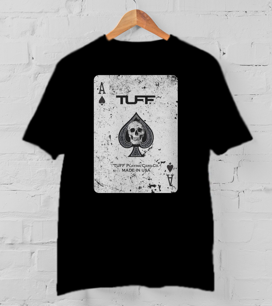 Ace Of Spades Skull Design Tuff Playing Card Co. Made In USA T-Shirt