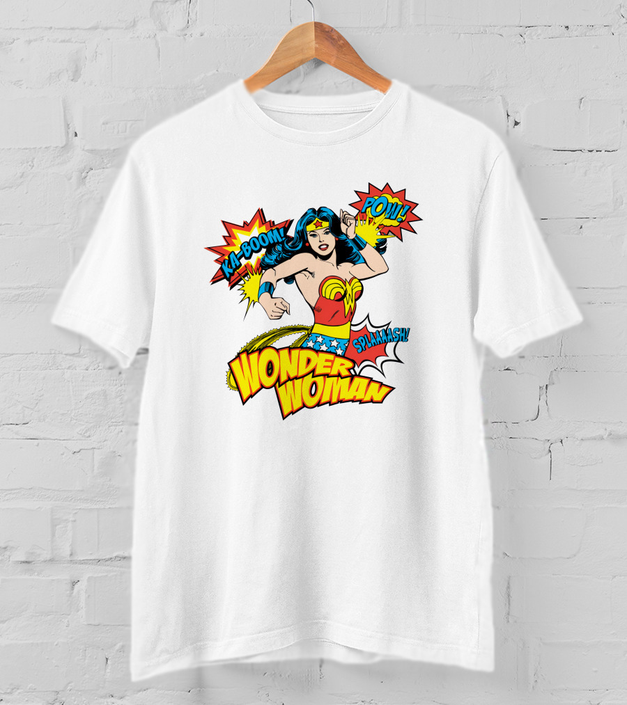 Wonder Woman DC Comics Ka-Boom Pow Splaash T-Shirt