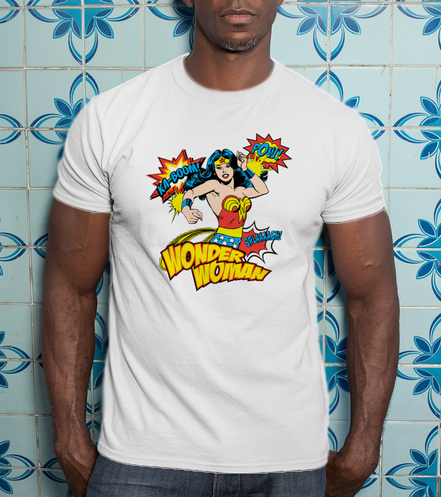 Wonder Woman DC Comics Ka-Boom Pow Splaash T-Shirt
