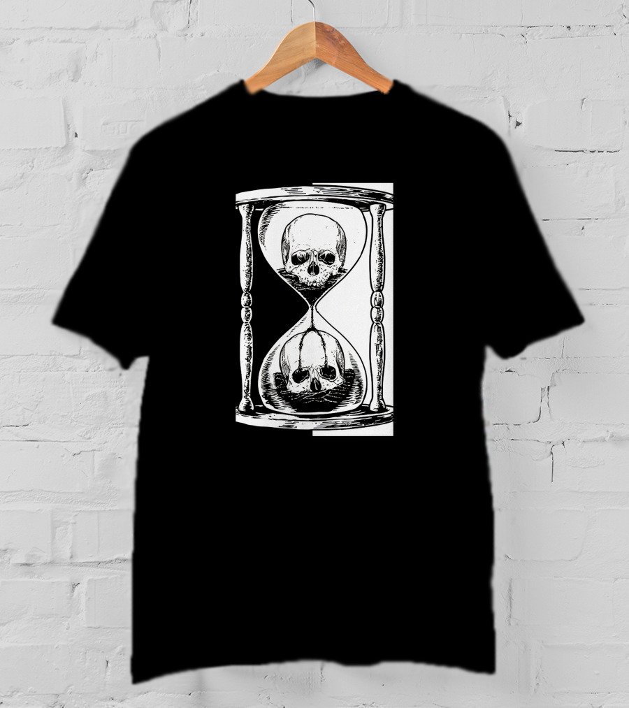 Skull Hourglass Timeless Symbolism T-Shirt