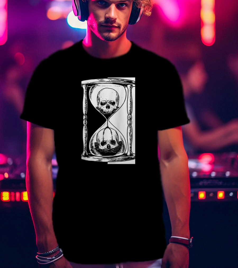 Skull Hourglass Timeless Symbolism T-Shirt