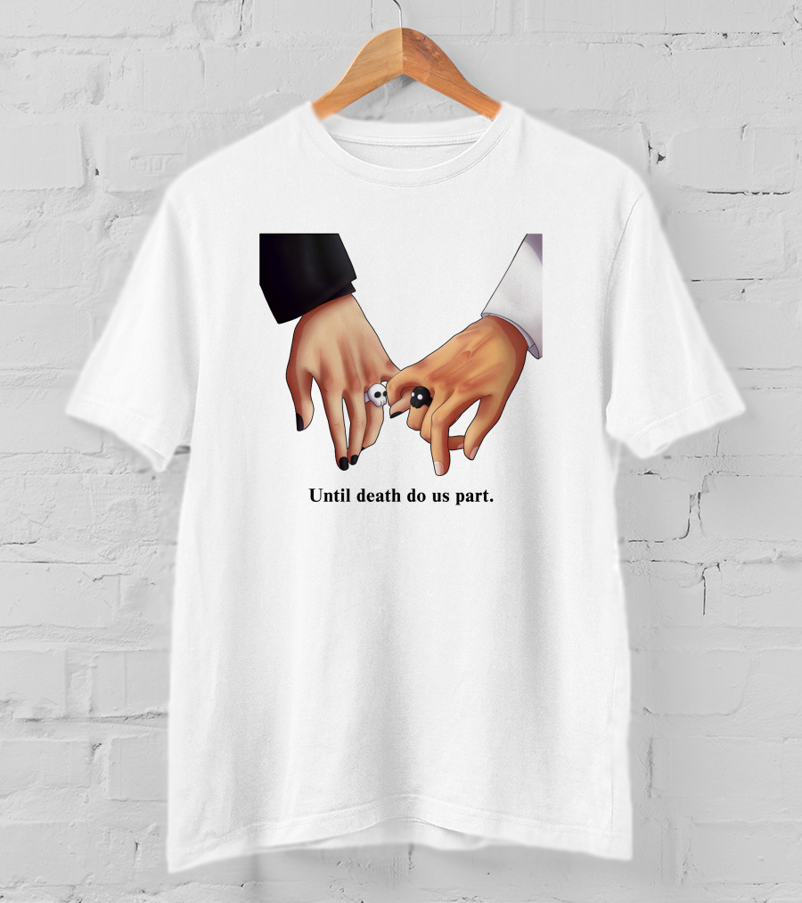 Until Death Do Us Part Yin Yang Rings Holding Hands T-Shirt