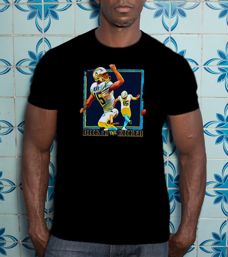 Dicker The Kicker Football Action Number 15 T-Shirt