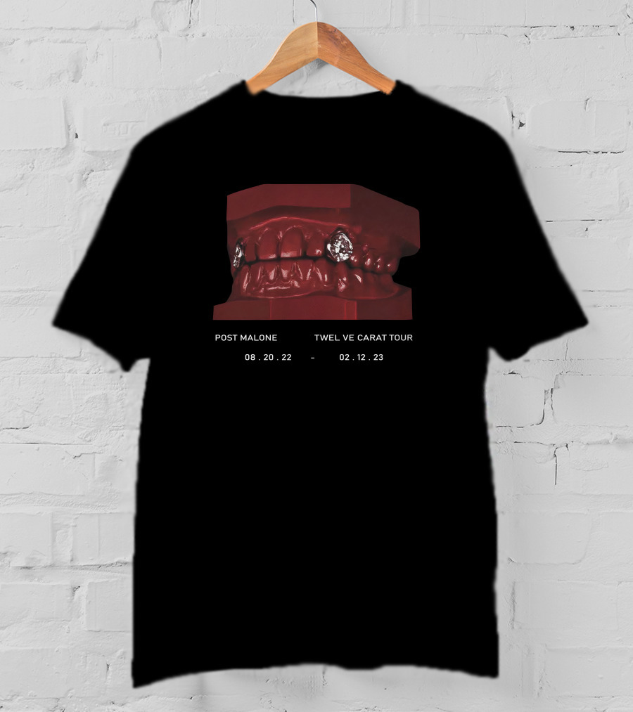 Toothache Red Dental Mold With Diamond Teeth T-Shirt