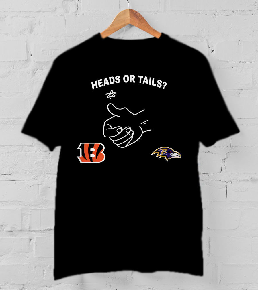 Heads Or Tails Bengals Ravens Showdown T-Shirt