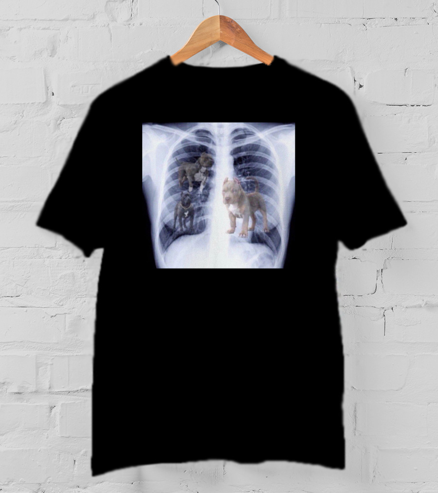 Jeremy Reaves XRay Dog Pitbulls In Chest Cavity T-Shirt