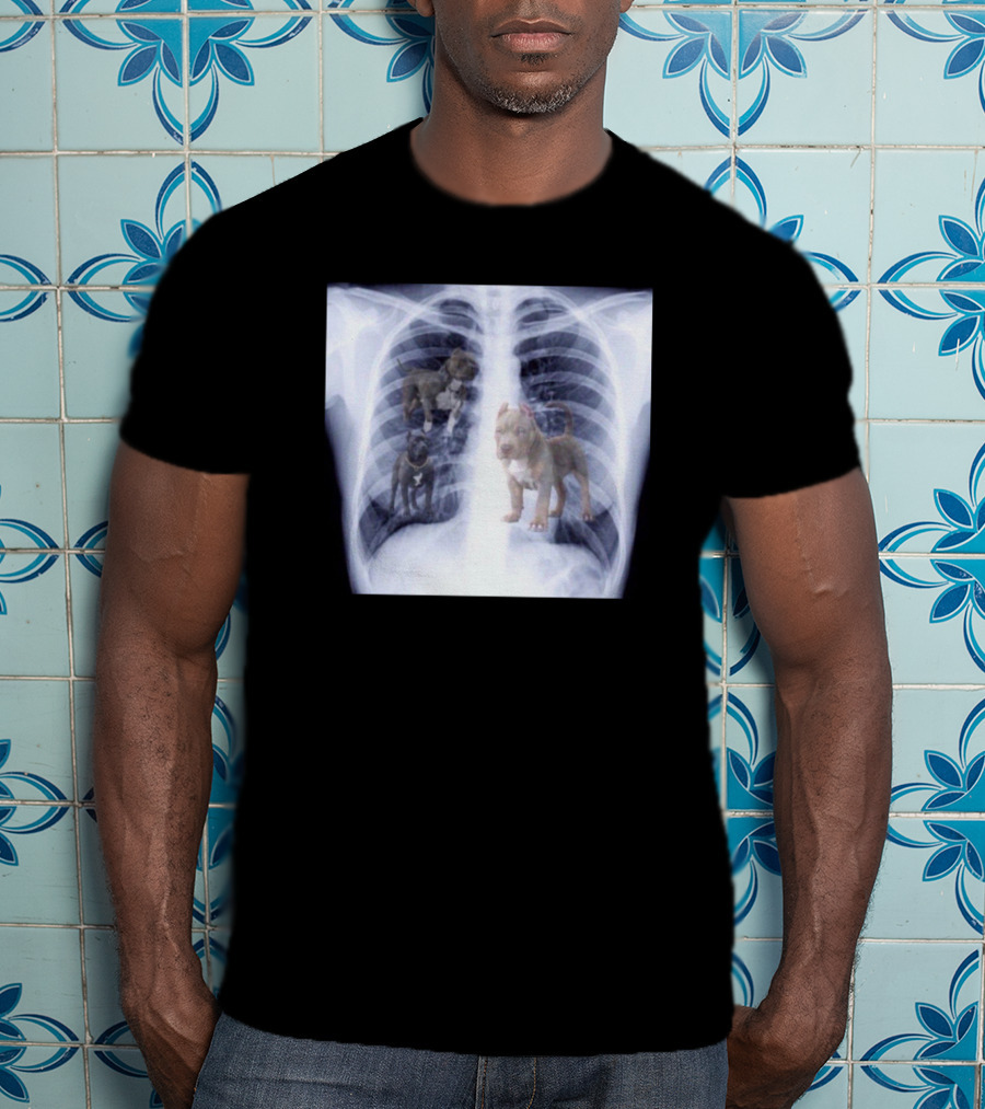 Jeremy Reaves XRay Dog Pitbulls In Chest Cavity T-Shirt