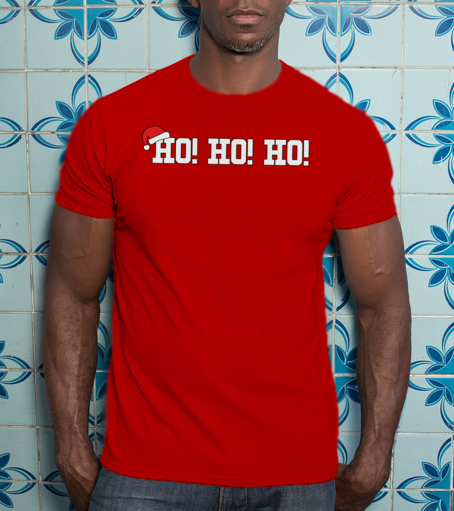 Ho Ho Ho Heather Harmon Santa Hat Holiday Cheer T-Shirt