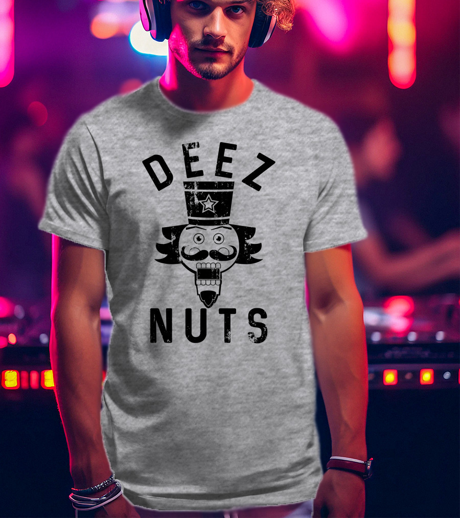 Deez Nuts Nutcracker Face Star Hat T-Shirt