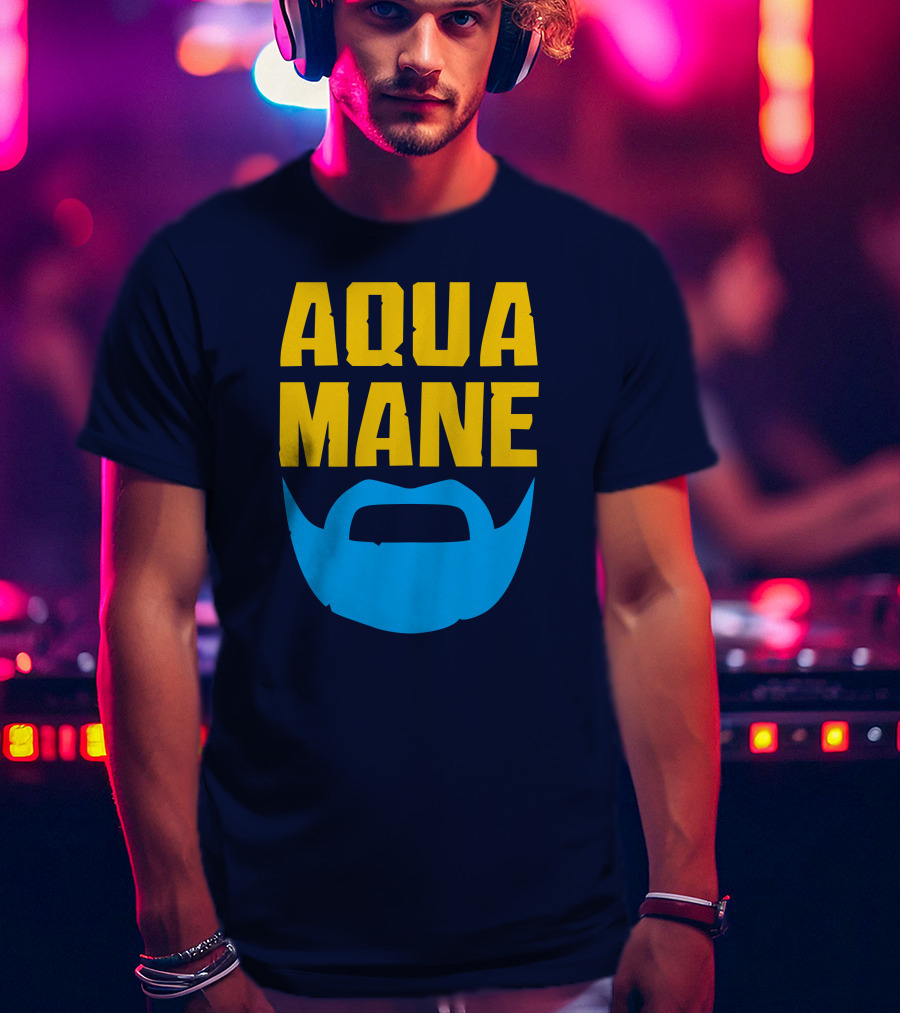 Aqua Mane Iconic Blue Beard T-Shirt