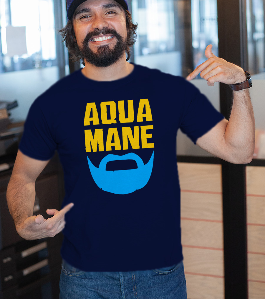 Aqua Mane Iconic Blue Beard T-Shirt