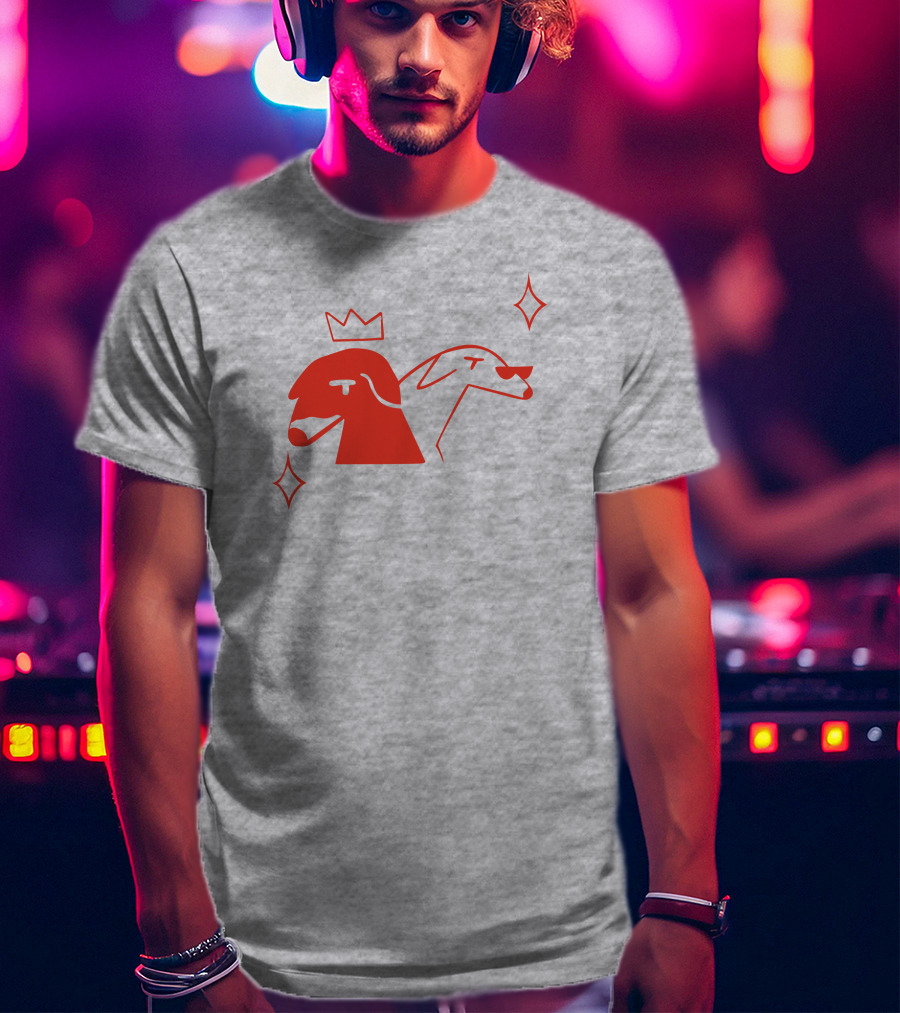 Walter And Betty Crowned Red Dog Duo With Sparkles T-Shirt