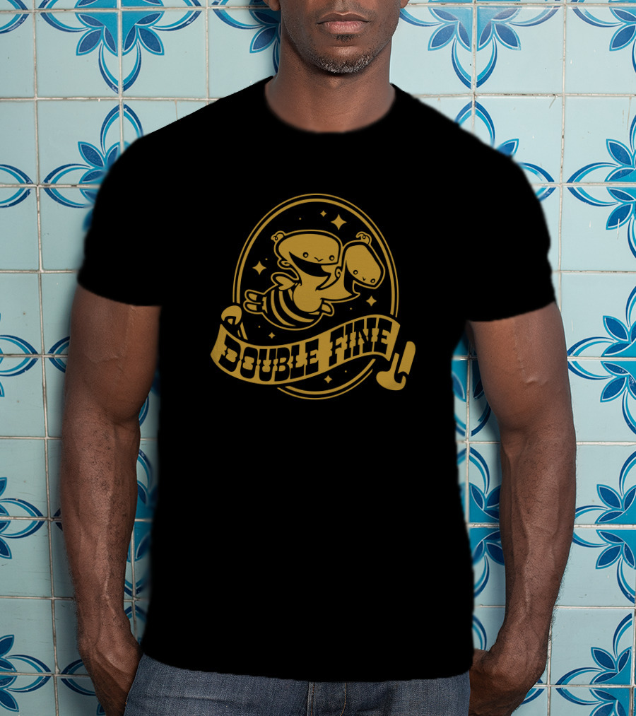 Double Fine Golden Two Headed Baby T-Shirt