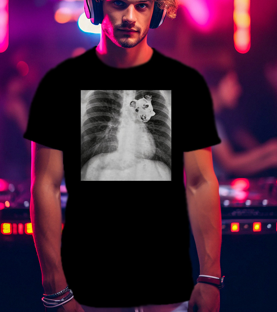 Dawg In Him X-Ray Puppy Chest Image T-Shirt
