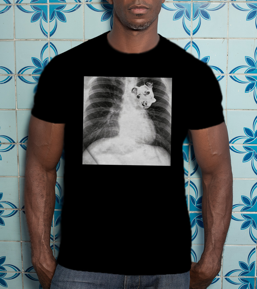 Dawg In Him X-Ray Puppy Chest Image T-Shirt