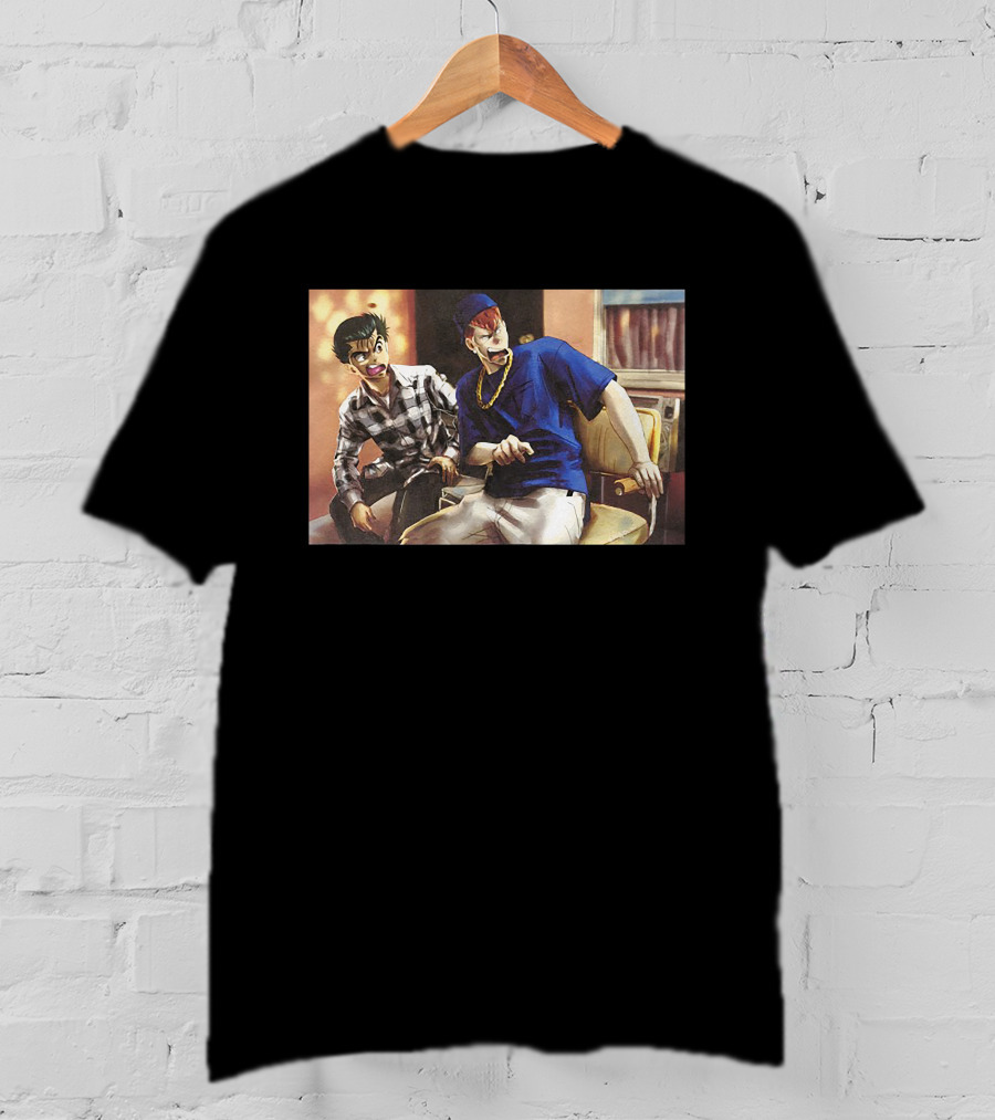 Damn Meme Yusuke And Kuwabara Reaction Couch Scene T-Shirt