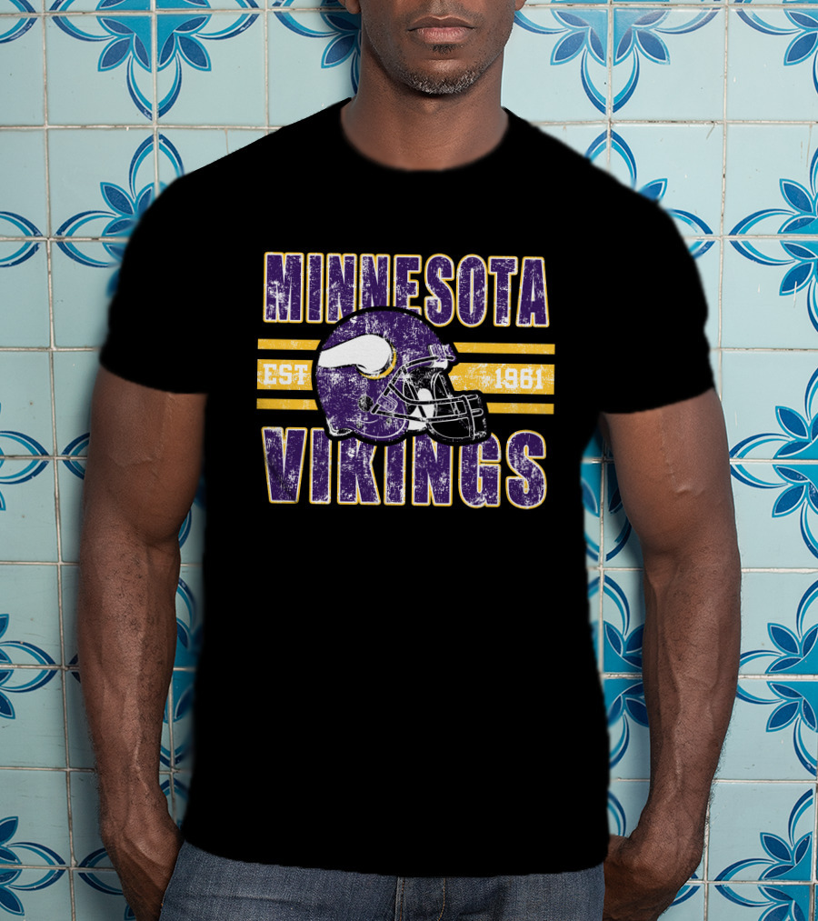 Minnesota Vikings Est 1961 Helmet DS0003-2D 18 T-Shirt