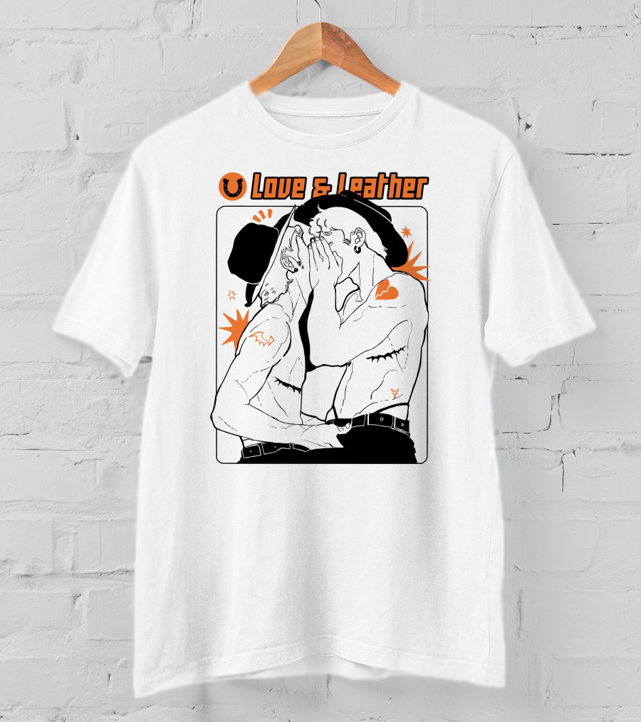 Love And Leather Noahdea Romantic Embrace T-Shirt