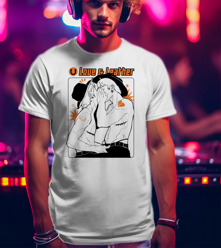Love And Leather Noahdea Romantic Embrace T-Shirt