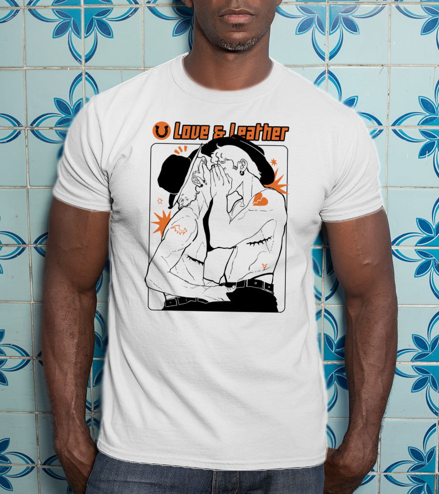 Love And Leather Noahdea Romantic Embrace T-Shirt
