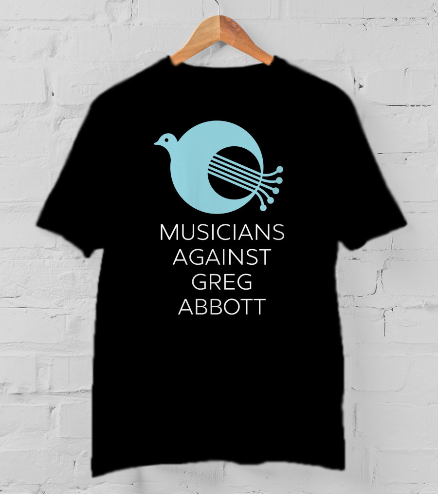Musicians Against Greg Abbott George Mallas Peace Bird T-Shirt
