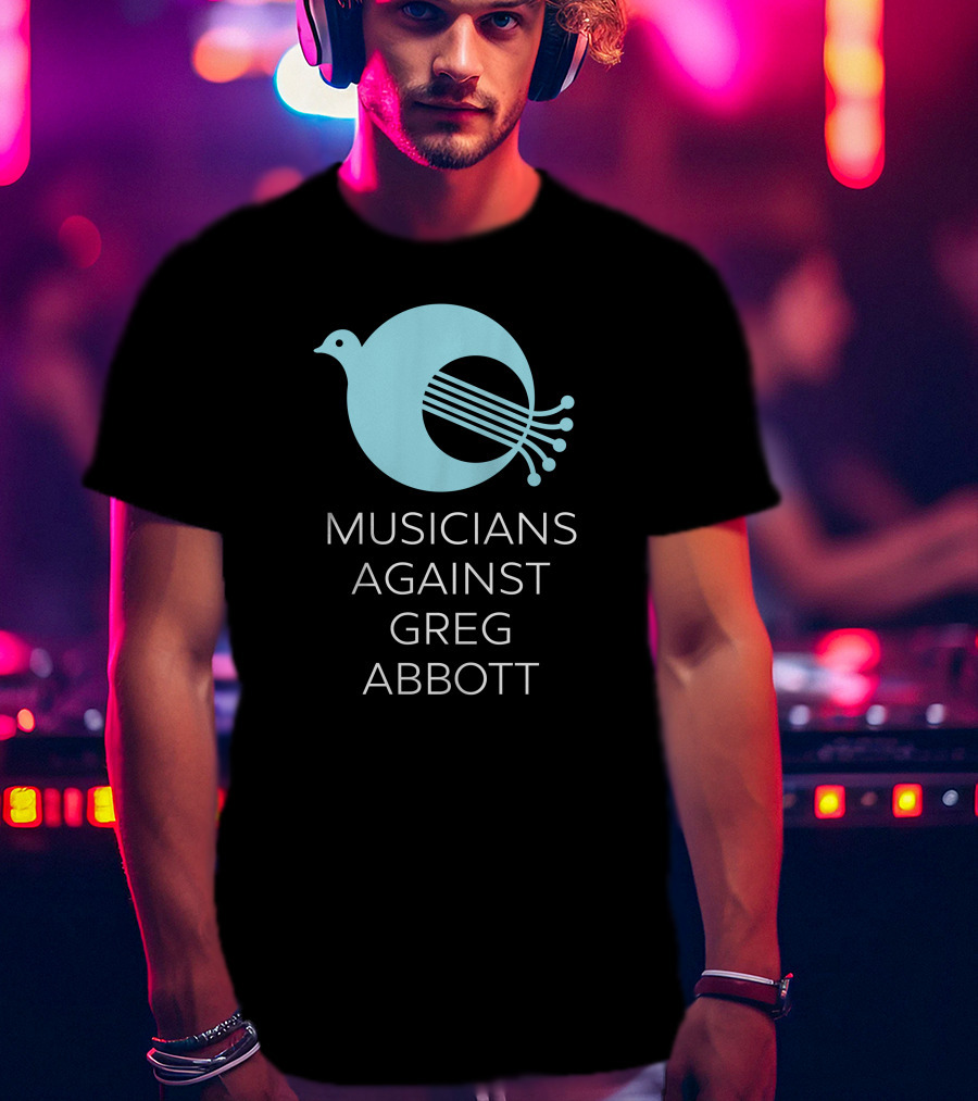 Musicians Against Greg Abbott George Mallas Peace Bird T-Shirt