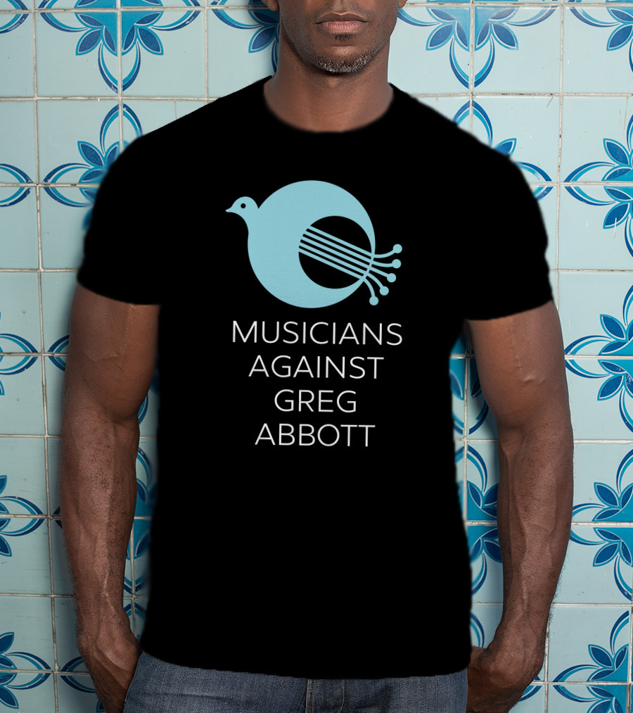Musicians Against Greg Abbott George Mallas Peace Bird T-Shirt