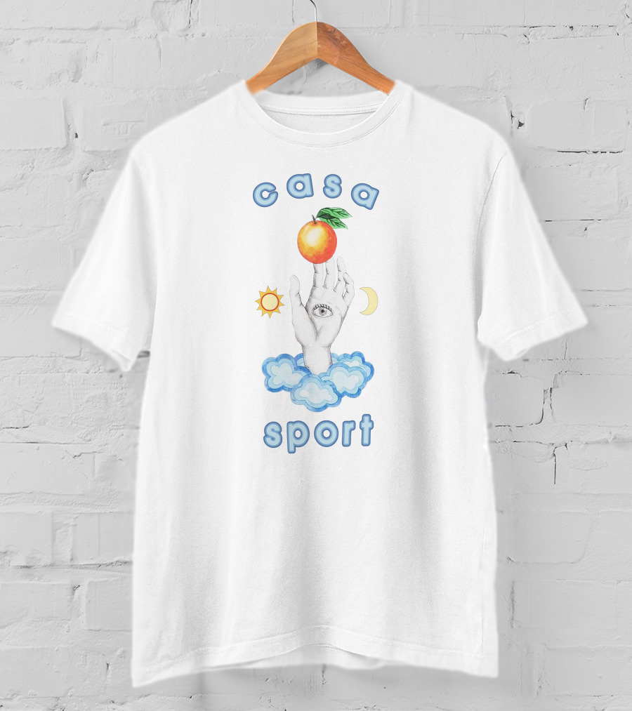 Casa Sport Hand Eye Peach Clouds Sun Moon T-Shirt