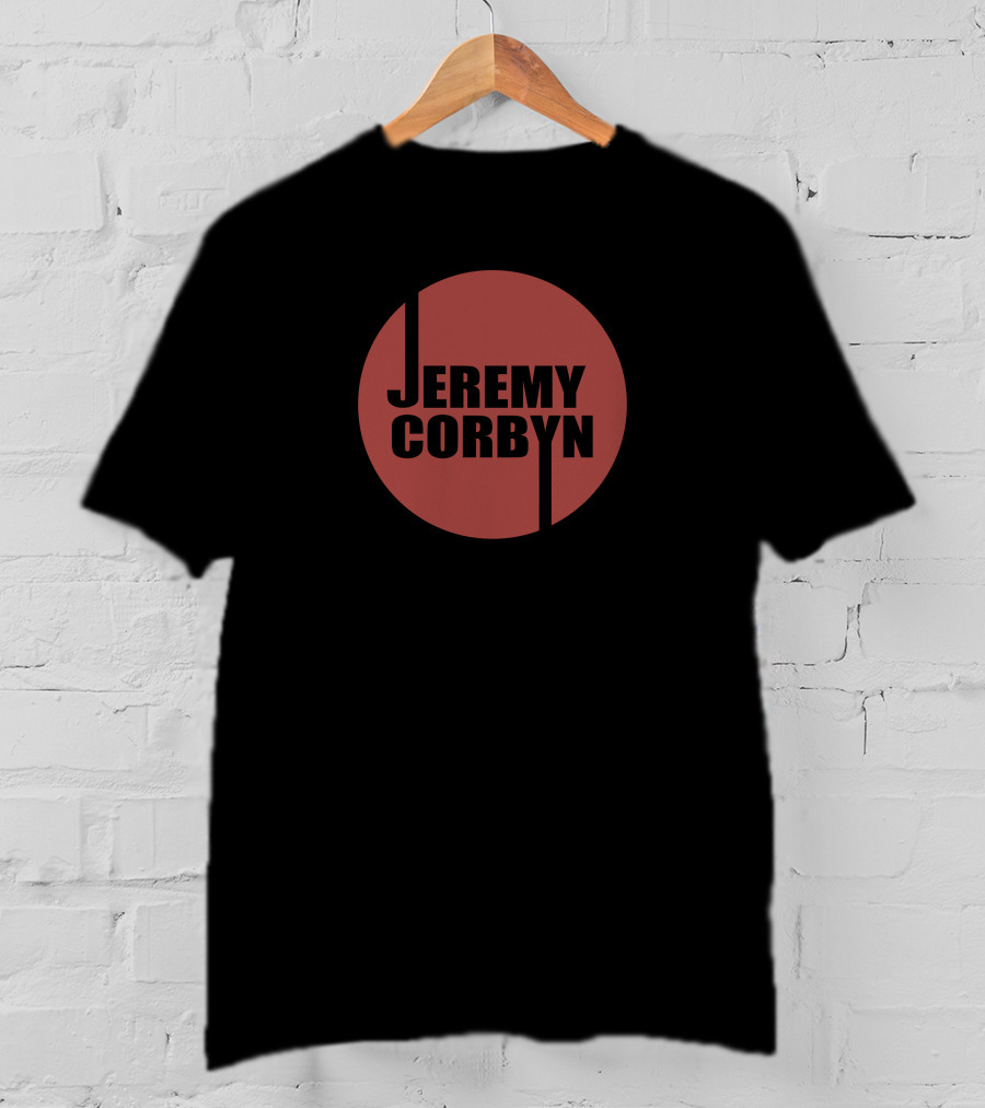 Jeremy Corbyn Bold Maroon Circle T-Shirt