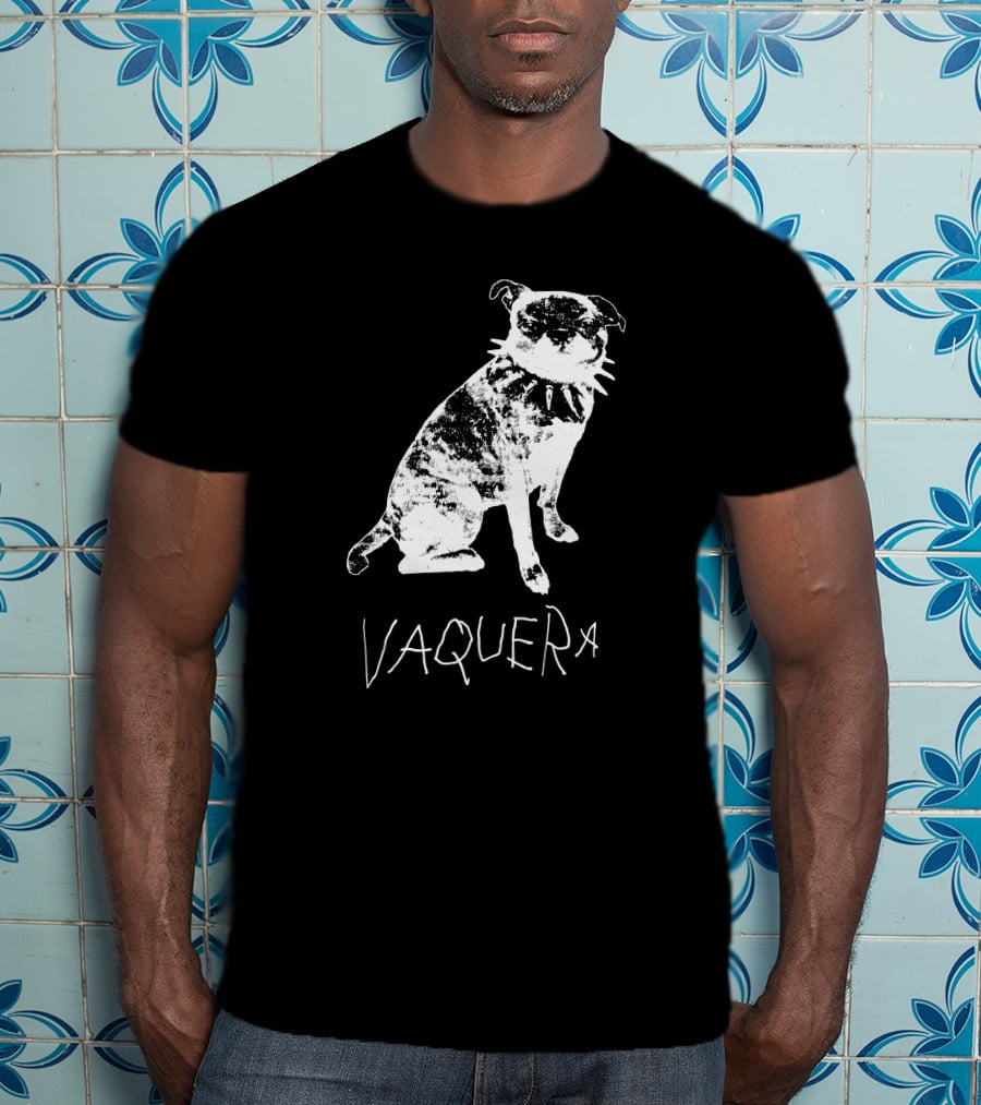 Vaquera Punk Dog Cowboy Hat Bandana Bold Attitude T-Shirt