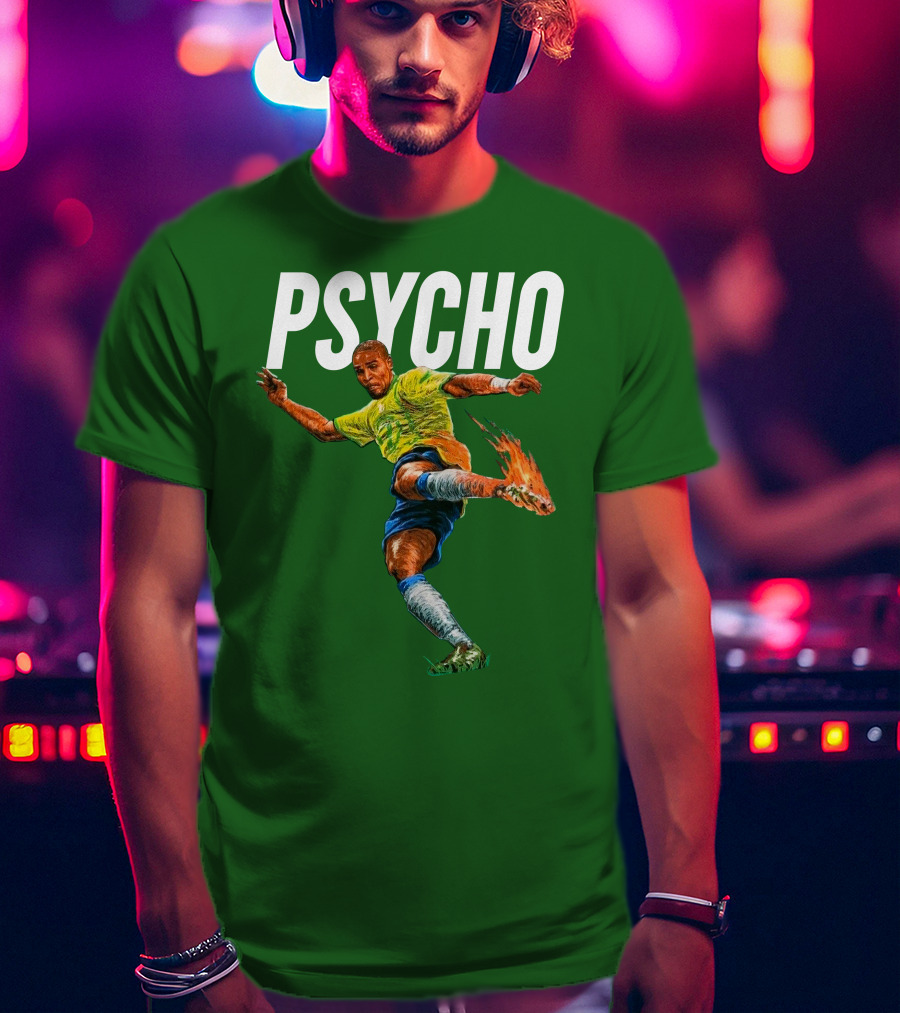 Adriano Psycho Soccer Kick With Flaming Shoe T-Shirt